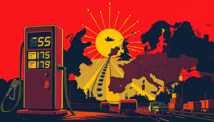 Diesel, nell’UE prezzo medio record a 2,23 euro al litro