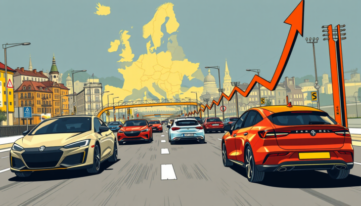 Acea, immatricolazioni europee in crescita: elettriche al 21,7% Ue
