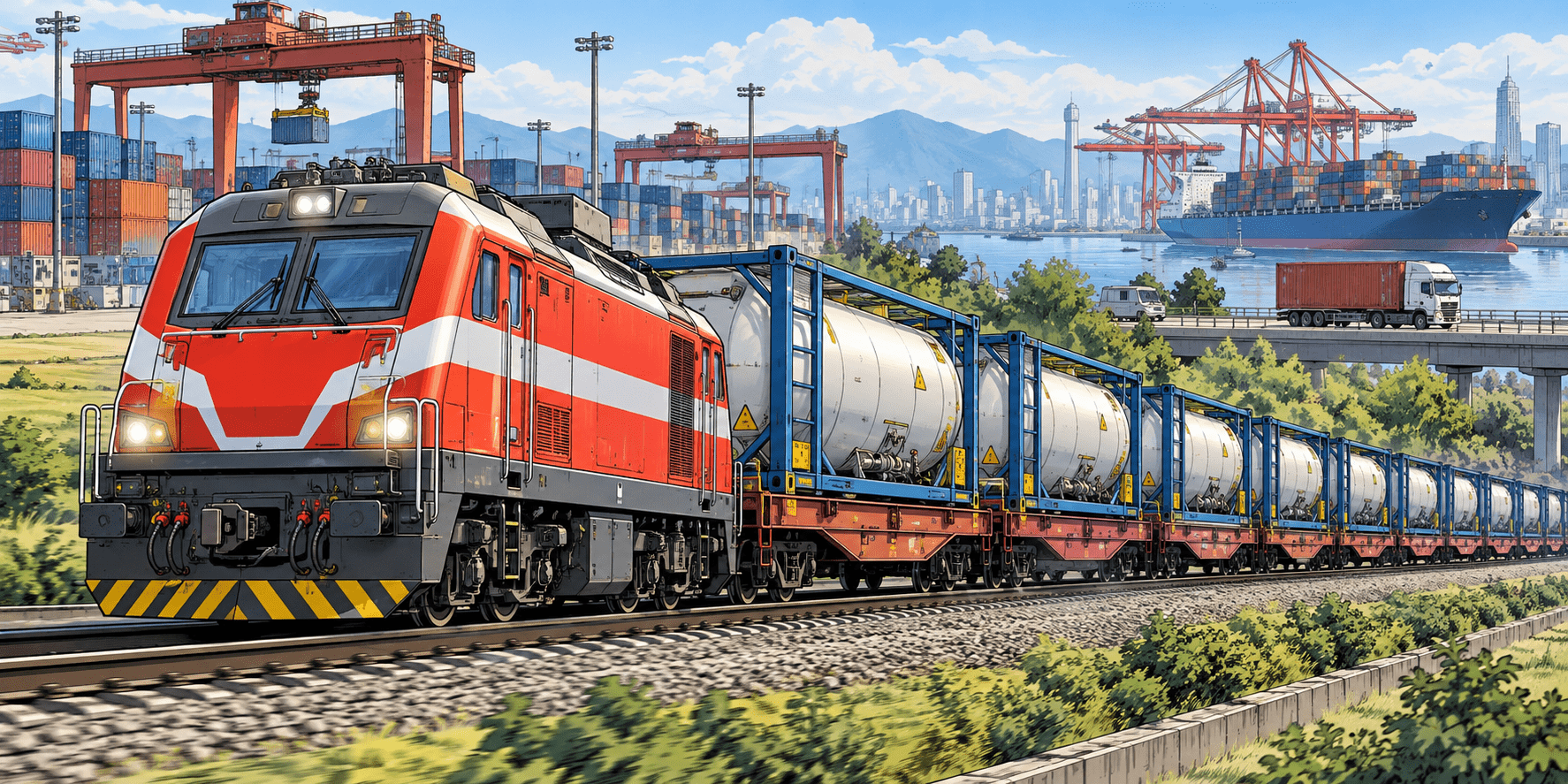 La Cina sperimenta il “treno petroliera”: il greggio viaggia nei nuovi container intermodali
