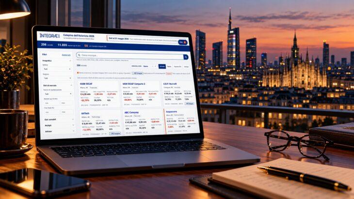 La web app del Calepino dell'Azionista EGM 2026 di Integrae SIM su un laptop