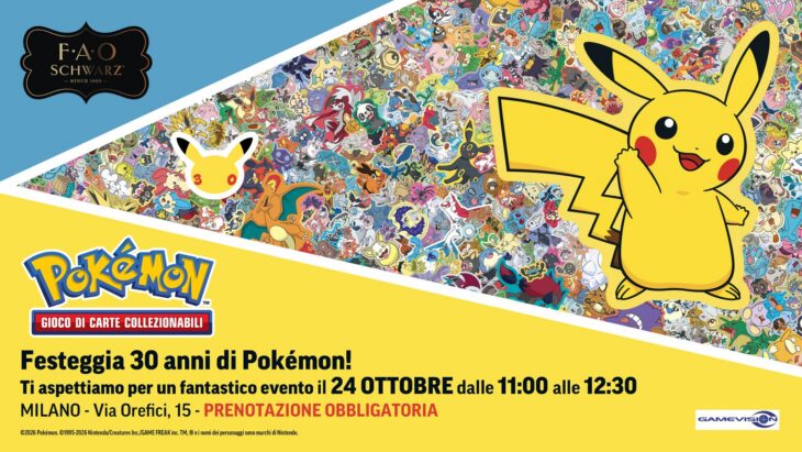 FAO Schwarz Milano celebra Pokémon con giochi e quiz gratuiti