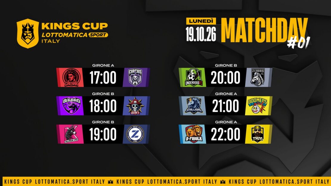 Kings Cup, dodici squadre si sfidano in diretta gratuita su DAZN