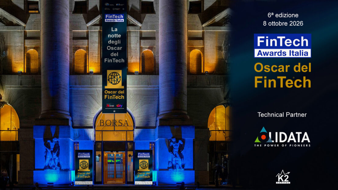 FinTech Awards Italia - Oscar del FinTech, 6ª edizione, 8 ottobre 2026: Olidata Technical Partner